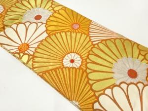 アンティーク 菊尽くし模様織出し丸帯(材料)